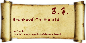 Brankován Herold névjegykártya